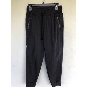 Athleta Pants Women XS Black Woven Trekkie Relaxed Mid Rise Jogger Pockets Sport